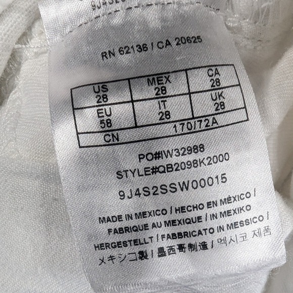 Guess Sarah Fit Medium Rise Skinny Jeans White Denim Size 28 - Picture 5 of 11